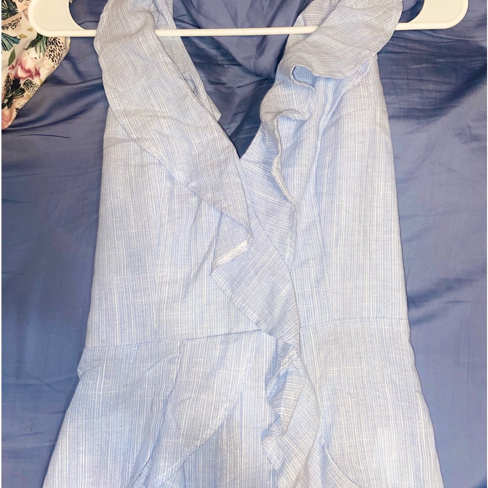 Blue/white romper